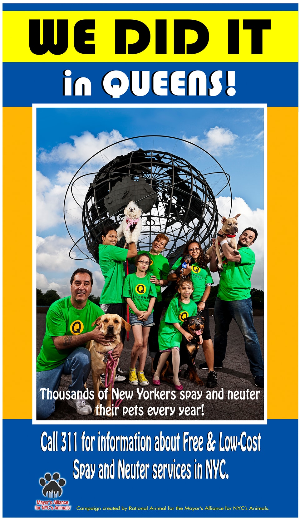 We Did It in Queens — Spay and Neuter Campaign poster